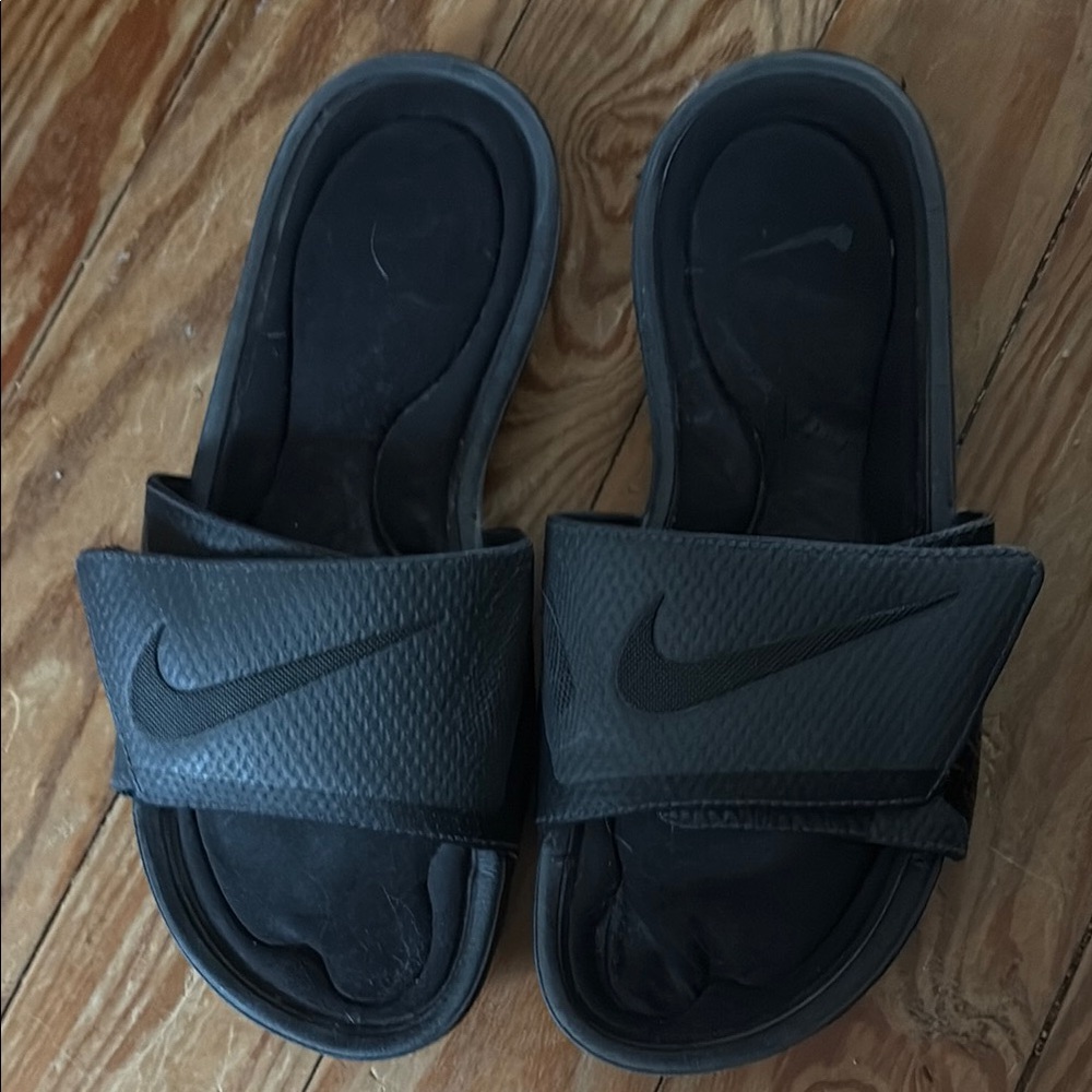 Nike Black Slide Sandals with Logo
